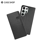 CASE SHOP Samsung S24 Ultra 前收納側掀皮套- 黑色