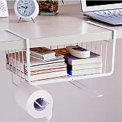 E.City_免釘廚櫃隔板鐵製籃掛架 白