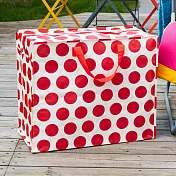 《Rex LONDON》環保搬家收納袋(紅波點) | 購物袋 環保袋 收納袋 手提袋 棉被袋