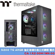 Thermaltake 曜越 【黑】S200 TG ARGB 強化玻璃中直立式機殼 (CA-1X2-00M1WN-00)