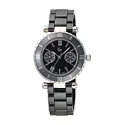 Gc 優雅名媛雙眼時尚腕錶-黑