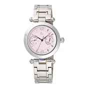 Gc 華麗優雅雙眼時尚腕錶-銀X粉