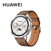 (多重好禮) HUAWEI Watch GT4 46mm GPS運動健康智能時尚手錶 時尚款 山茶棕