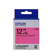 EPSON 原廠標籤帶 珍珠彩系列 LK-4RBL 12mm 紅底黑字