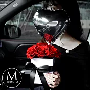 【Floral M】情人節經典玫瑰法式白抱抱花禮