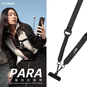 JTLEGEND Para 金屬快扣手機揹帶(傘兵繩結構) 黑