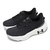 Under Armour 慢跑鞋 W Infinite Elite 女鞋 黑 白 透氣 支撐 緩震 運動鞋 UA 3027199001