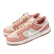 Nike 休閒鞋 Dunk Low 男鞋 粉 米白 Red Stardust 皮革 織布 低筒 經典 FB8895-601