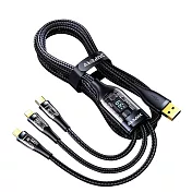 SuperV rt66 3in1 66W 多功能數顯快速充電線(120cm)