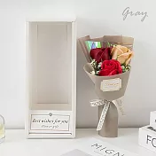 Timo 浪漫玫瑰香皂花束 送禮 求婚 永生花 人造花束 情人節花束 告白花束 香皂花束 香皂玫瑰花 香皂花 生日花束 灰色花束