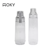 【woky 沃廚】ecozen 透明瓶600ml+800ml 600ml-淺灰+800ml-全透