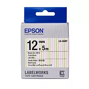 EPSON 原廠標籤帶 花紋系列 LK-4EBY 12mm 繽紛糖/黑字