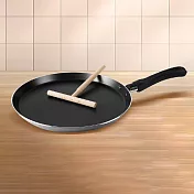 《EXCELSA》可麗餅不沾平底鍋+抹刀(24cm) | 平煎鍋