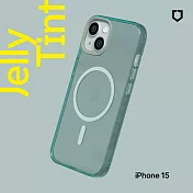 犀牛盾 iPhone 15 (6.1吋) JellyTint(MagSafe 兼容)磁吸透明防摔手機殼(抗黃終生保固)- 憂墨綠