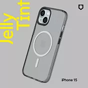 犀牛盾 iPhone 15 Plus (6.7吋) JellyTint(MagSafe 兼容)磁吸透明防摔手機殼(抗黃終生保固)- 酷墨灰