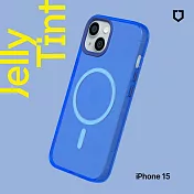 犀牛盾 iPhone 15 Plus (6.7吋) JellyTint(MagSafe 兼容)磁吸透明防摔手機殼(抗黃終生保固)- 激光藍