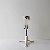 【美極品】AI跟拍三腳穩定器 360度環繞跟拍 附贈補光燈 臉追蹤 超智慧自動跟拍 手持穩定器 自拍棒 星雪白(贈-補光燈)