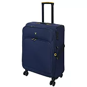【LAMADA】24吋 限量款輕量都會系列布面旅行箱/行李箱(藍) 24吋 藍
