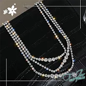 【伊飾童話】閃耀星辰＊晶鑽多層次鎖骨短頸鍊