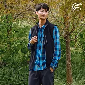 ADISI 男雙層超細纖維抗風保暖背心AV2321085 (S-2XL) 刷毛 輕抗風 輕量 彈性 透氣 M 	黑色