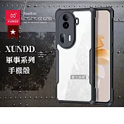 XUNDD訊迪 軍事防摔 OPPO Reno11 Pro 鏡頭全包覆 清透保護殼 手機殼(夜幕黑)