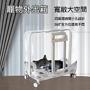 【X-BIKE晨昌】寵物提箱/大容量貓咪行李箱/寵物外出箱/狗狗太空艙/貓背包/透明寵物箱 C201