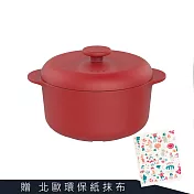 【JIA品家】饗食版 耐火土燉鍋 紅色湯鍋24cm