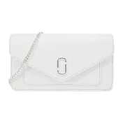 MARC JACOBS THE LONGSHOT防刮鏈帶WOC斜背包- 白