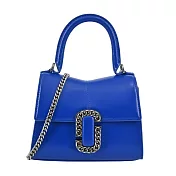 MARC JACOBS ST MARC牛皮翻蓋手提/斜背包-小/ 寶藍