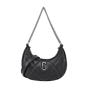 MARC JACOBS THE QUILTED羊皮絎縫鍊條肩背/斜背兩用包- 黑