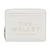 MARC JACOBS THE LEATHER 荔枝紋對開拉鍊短夾- 白