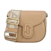 MARC JACOBS THE J MARC SADDLE 牛皮磁扣翻蓋斜背馬鞍包-小/ 奶茶