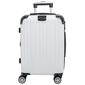 DF travel - SUNPLAY繽紛玩色TSA密碼鎖ABS拉鍊可加大靜音飛機輪24吋行李箱-共8色 白色