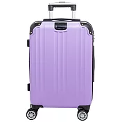 DF travel - SUNPLAY繽紛玩色TSA密碼鎖ABS拉鍊可加大靜音飛機輪24吋行李箱-共8色 粉紫