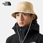 THE NORTH FACE ANTORA RAIN BUCKET 男女防水透氣防曬漁夫帽-卡其-NF0A86RYQK7 L-XL 卡其