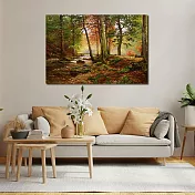 【御畫房】林中溪流 國家一級畫師手繪油畫60×90cm VF-195 (客製商品)