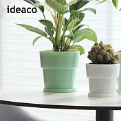 【日本ideaco】復古風奶玉植栽盆器(直徑12cm)-大- 翡翠綠