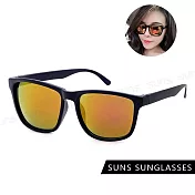 【SUNS】抗UV太陽眼鏡 時尚韓流方框墨鏡 男女適用 顯小臉經典款 S608 紅水銀