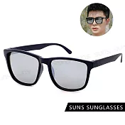 【SUNS】抗UV太陽眼鏡 時尚韓流方框墨鏡 男女適用 顯小臉經典款 S608 白水銀