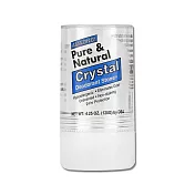 美國DSA-Pure&Natural身體淨味水晶礦物鹽固體除臭棒-無香藍標120g/大條(Crystal全身乾爽體香膏,去腳臭體香石,運動異味腋下消臭劑)