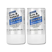 (2條超值組)美國DSA-Pure&Natural身體淨味水晶礦物鹽固體除臭棒-無香藍標120g/大條(Crystal全身乾爽體香膏,去腳臭體香石,異味腋下消臭劑