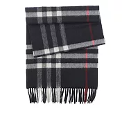 BURBERRY 基本款經典格紋喀什米爾圍巾 (海軍藍)