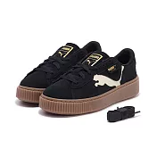 PUMA Suede Platform Cutout Wns 女休閒鞋-黑-39723301 UK4 黑色