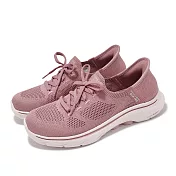 Skechers 休閒鞋 Go Walk 7-Via Slip-Ins 女鞋 粉 套入式 緩衝 輕量 健走鞋 懶人鞋 125213MVE 24.5cm MAUVE