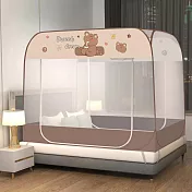 【巴芙洛】免安裝蒙古包四方頂防蚊防蟲雙人款加大款均一價格(雙人/加大均一價/防蚊/防蟲/蒙古包/好睡覺/蚊帳) 甜蜜熊雙人