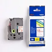 Brother 護貝標籤帶 TZe-242/TZ-242 (18mm 白底紅字) 原廠公司貨