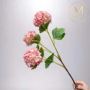 【Floral M】京都夏日繡球夕陽橙仿真花花材（1入組）