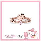 STORY故事銀飾-Hello Kitty 50th系列-凱蒂貓Future 晶鑽純銀戒指 國際圍#9