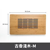 【TEA Dream】日式神坂原竹排儲兩用手製茶盤-M (竹木茶盤 高級茶盤) 古香淺木-M