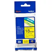 Brother 護貝標籤帶 TZe-641/TZ-641 (18mm 黃底黑字) 原廠公司貨